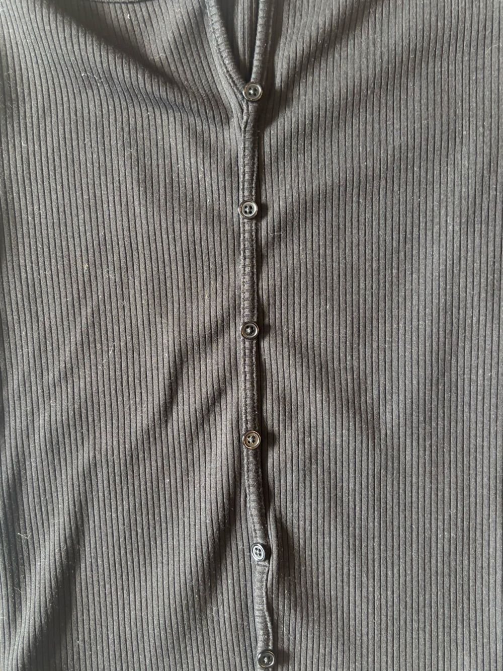 Black Ribbed Women’s Top - Picture 3 of 5